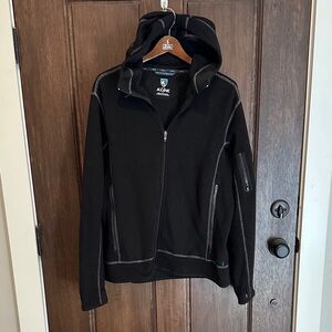 Black Hooded Kuhl fleece with Zipper